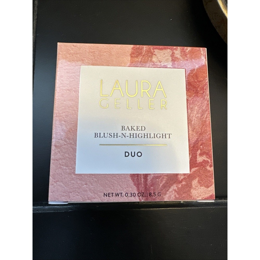 LAURA GELLER BLUSH & HIGHLIGHT DUO - PINK POTPOURRI /FRENCH KISS (Full Size/NWB) - Picture 3 of 7